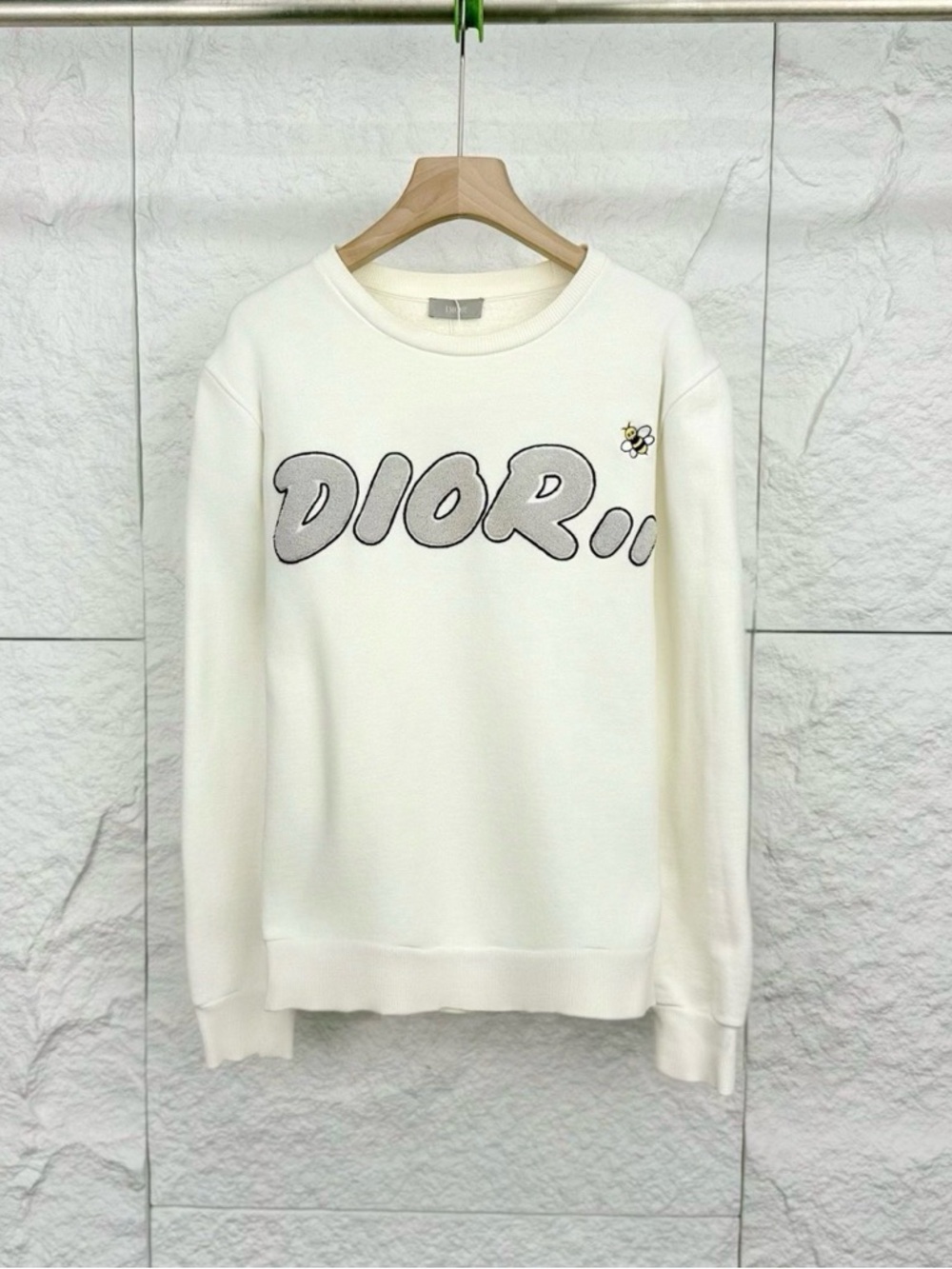 🚩🎨steal Dior White Logo Crewneck Sweatshirt